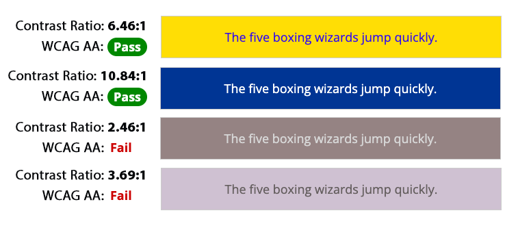 color contrast examples