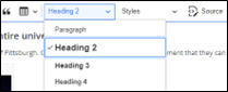 Heading styles in Drupal